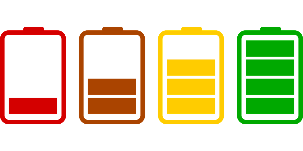 batteries, loading, icons